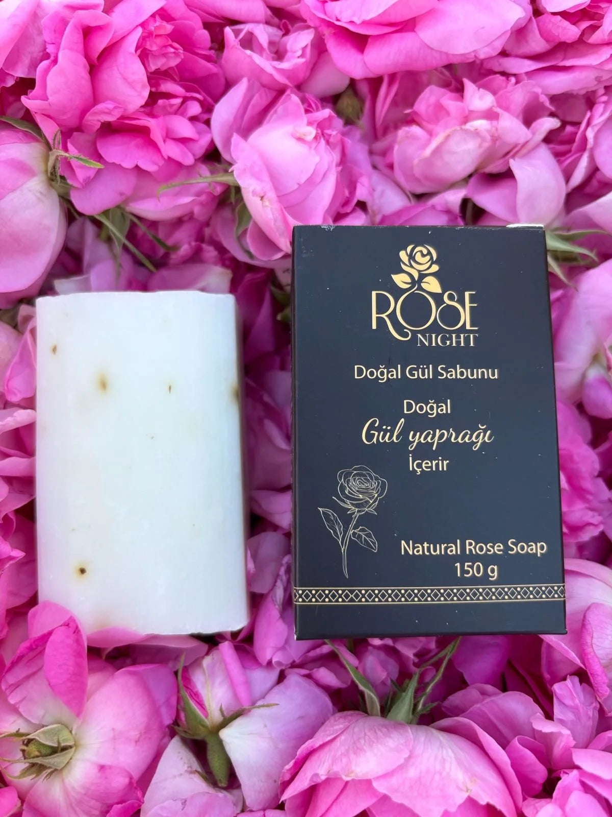 Natural Rose Soap 150 GR | Natural Rose Petals - Natural Rose Soap