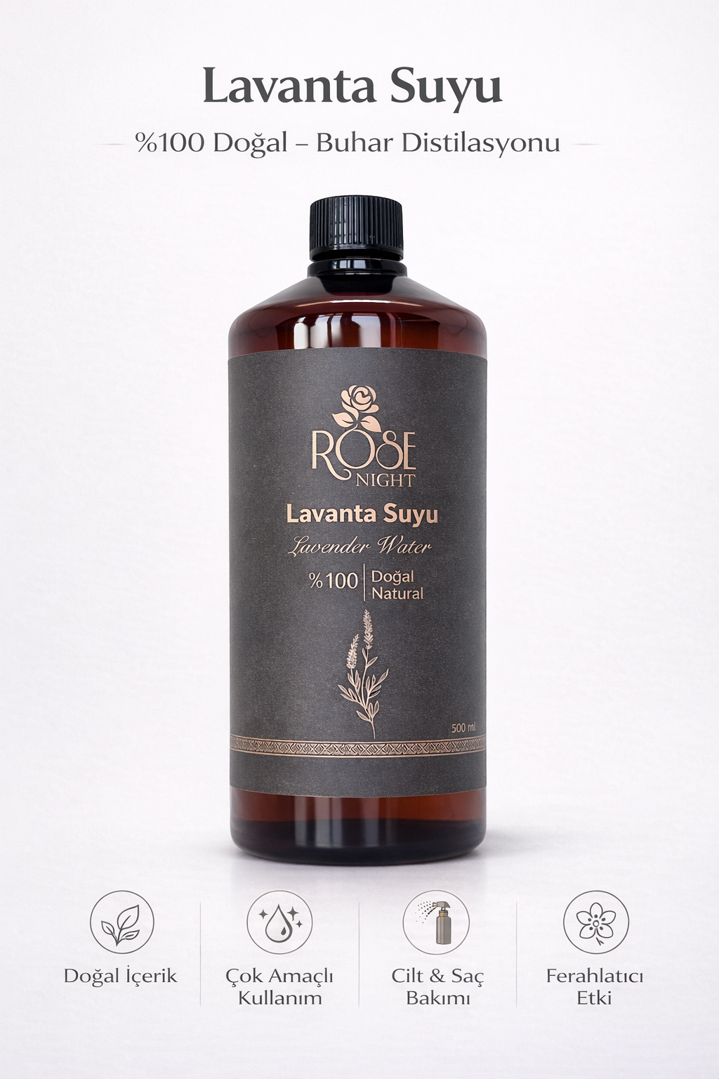 Lavender Water with Natural Lavender Oil 1000 ML | Natural Lavender Water 1 L