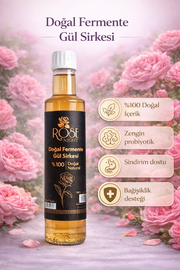 Doğal Fermente EV Yapımı Gül Sirkesi (250 ML ) | Natural Rose Vinegar