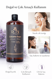 Doğal Lavanta Yağlı Lavanta Suyu 1000 ML | Natural Lavender Water 1 L