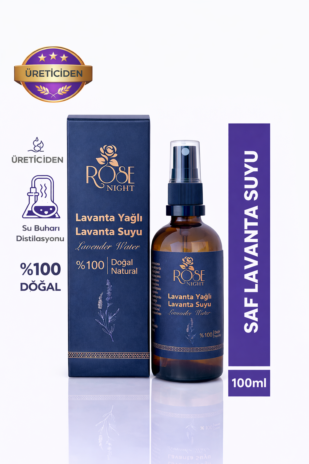 Doğal Lavanta Yağlı Lavanta Suyu 100 ML | Natural Lavender Water 0.01 L