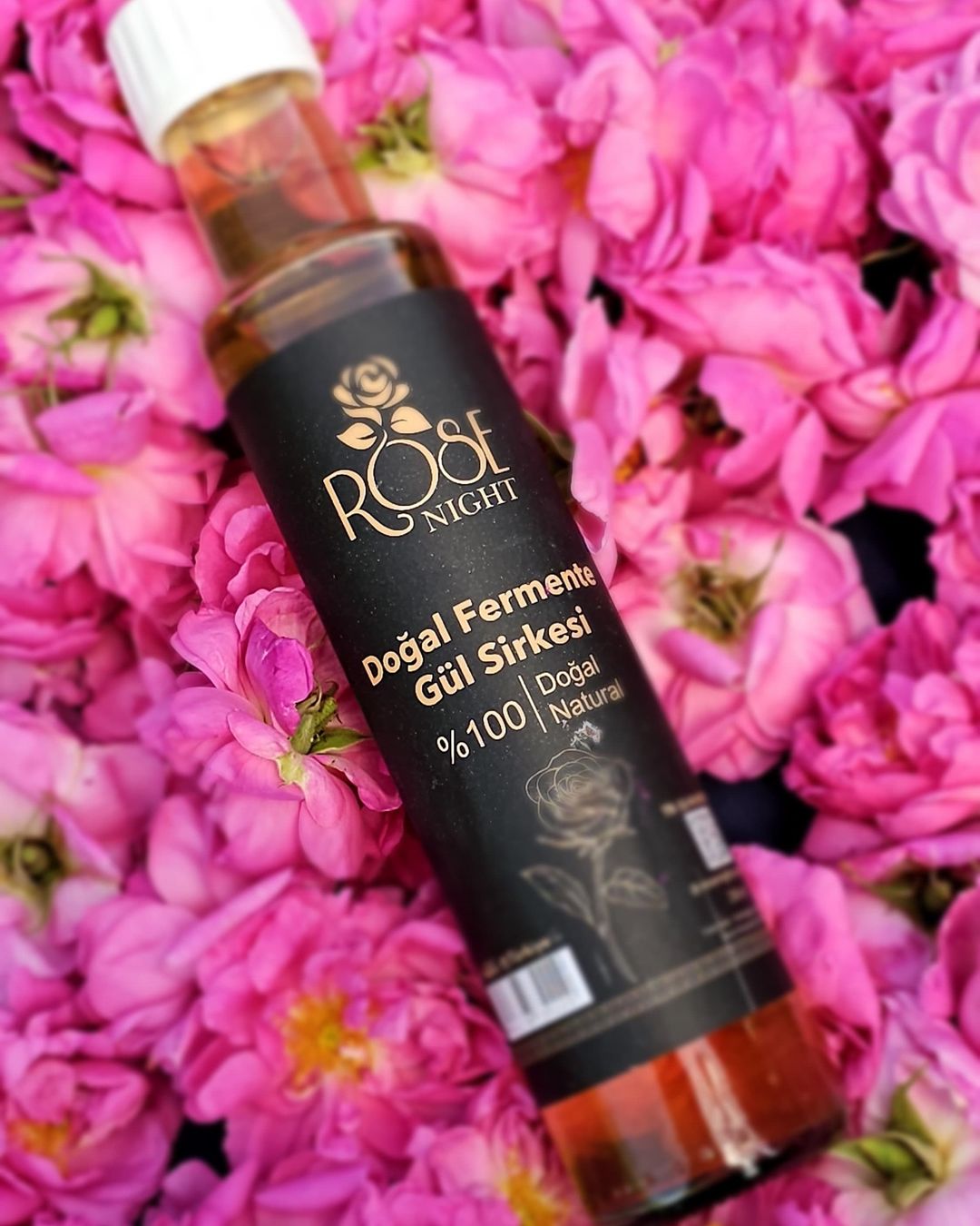 Doğal Fermente EV Yapımı Gül Sirkesi (250 ML ) | Natural Rose Vinegar